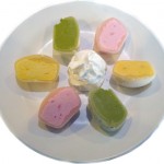 Mix & match 3 pieces of mochi ice cream:  Green Tea, Strawberry, and Mango