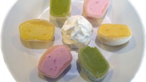Mix & match 3 pieces of mochi ice cream:  Green Tea, Strawberry, and Mango